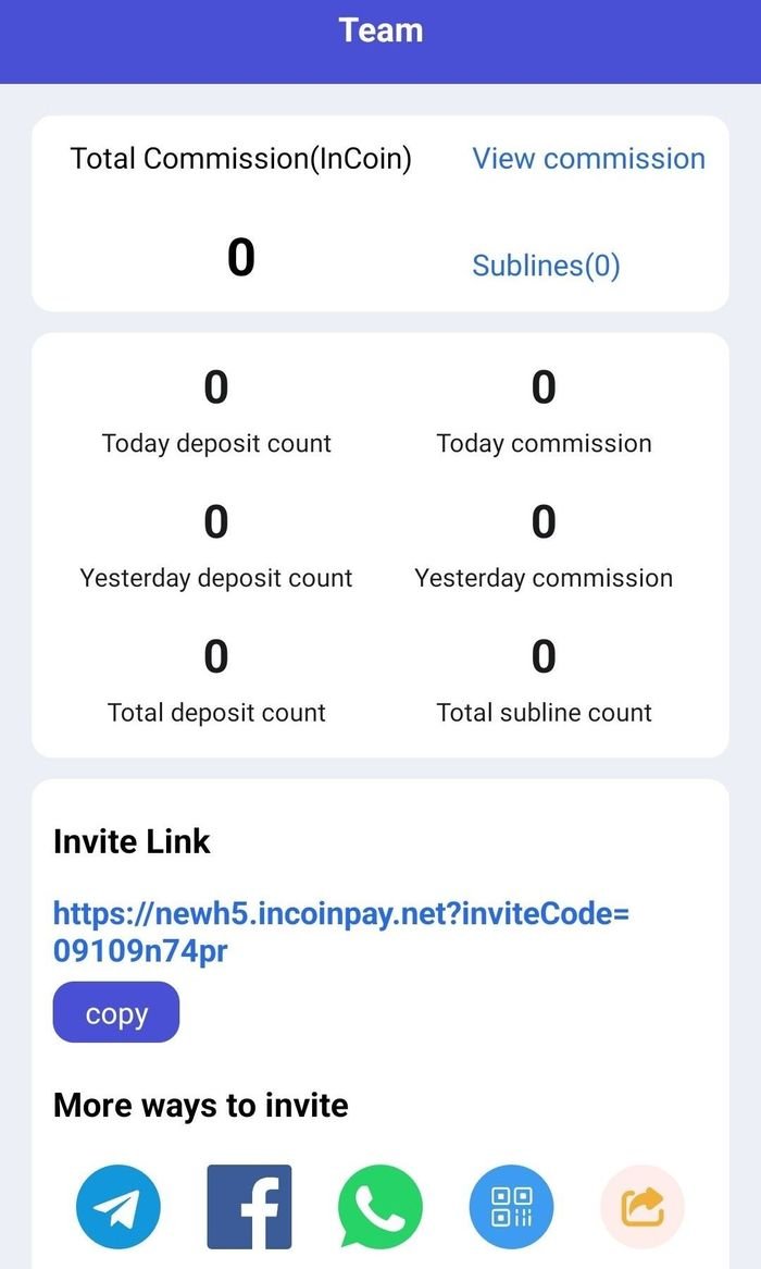 IncoinPay Team Dashboard